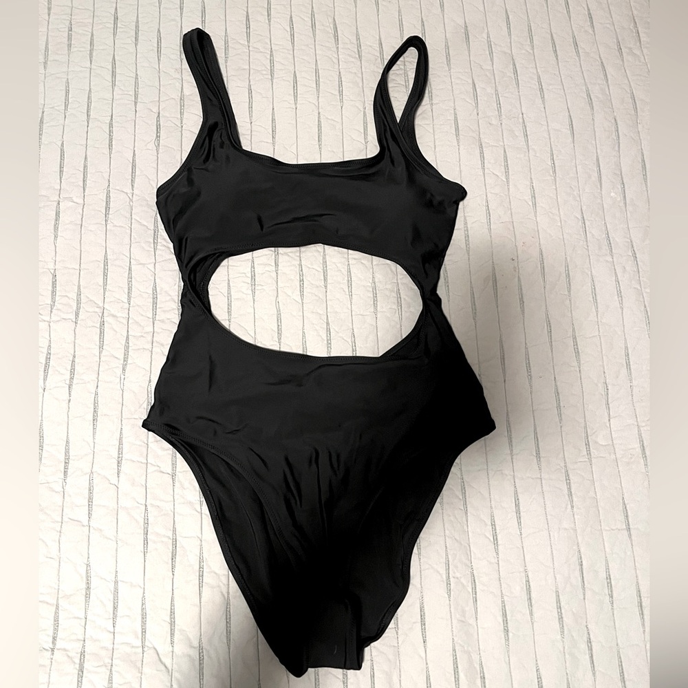 NWT Aerie square neck cutout one piece bathing suit